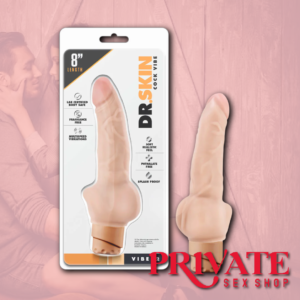 Dr. Skin By Blush® | Cock Vibe 12 Realistic Beige 8-Inch Long Vibrating Dildo