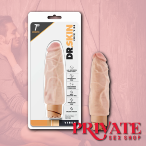 Dr. Skin By Blush® | Cock Vibe 9 Realistic Beige 7-Inch Long Vibrating Dildo