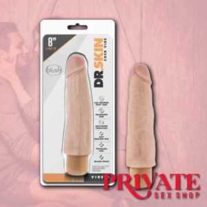 Dr. Skin By Blush® | Cock Vibe 14 Realistic Beige 8-Inch Long Vibrating Dildo