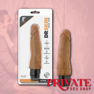 Dr. Skin By Blush® | Cock Vibe 14 Realistic Mocha 8-Inch Long Vibrating Dildo