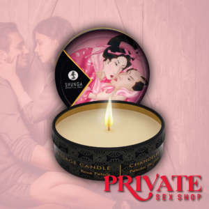 Shunga Mini Massage Candle - Rose Petals